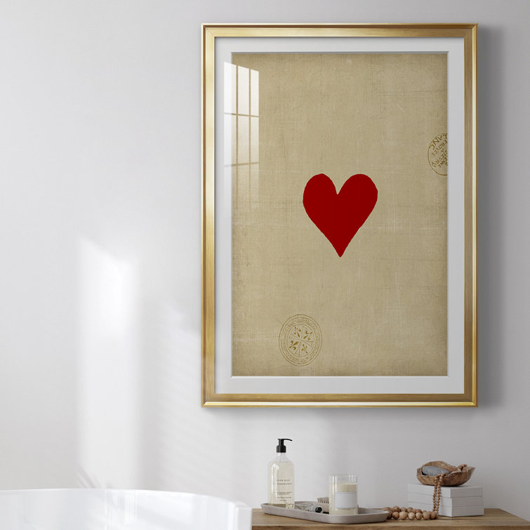 Latitude Run® Heart Picture Frame Graphic Art Wayfair